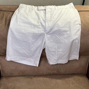 Ralph Lauren Classic White Flat Front Shorts RLX